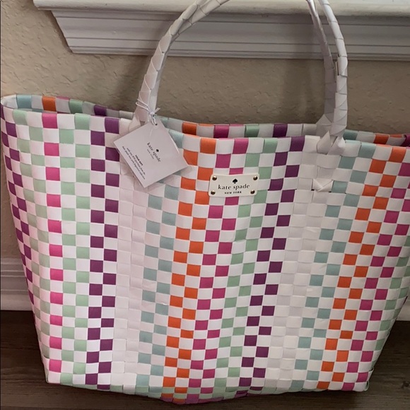 kate spade Handbags - Kate Spade Woven Tote (MultiColor)